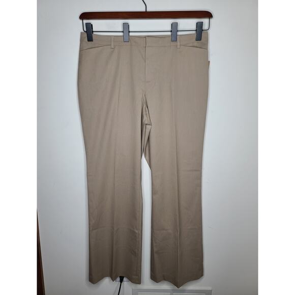NWT Coldwater Creek tan khaki boot cut trouser pants - 16 - Picture 1 of 8